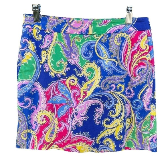 Polo Ralph Lauren Dresses & Skirts - Ralph Lauren Golf Blue Paisley Golf Skirt Skort Size 2 Built-In Shorts GUC
